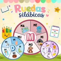 Vista previa - Refuerzo / NEE / Materiales de apoyo - Ruedas silábicas: conciencia fonológica y lectura inicial - Portada