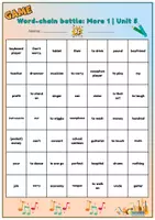 Vorschau - Spiele - More 1_Unit 4-6 - Vocabulary Game Word-chain battle - Seite 3