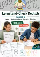 Vorschau - Stationenlernen - Lernstand Deutsch | Klasse 6 - Deckblatt