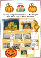 Vorschau - Mal- und Bastelvorlagen - Halloween: Schaurig lustige Kürbispyramide - Schritt-für-Schritt Kunstprojekt - Kunst - Kl. 3/4 - Deckblatt