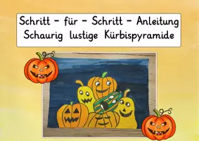Vorschau - Mal- und Bastelvorlagen - Halloween: Schaurig lustige Kürbispyramide - Schritt-für-Schritt Kunstprojekt - Kunst - Kl. 3/4 - Seite 2
