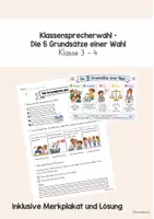 Vorschau - Arbeitsblätter - Die Grundsätze einer Wahl - Klassensprecherwahl - Deckblatt