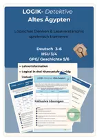 Vorschau - Arbeitsblätter - LOGIK-Detektive: Altes Ägypten – Logical Logikrätsel, differenziert Klasse 3-6 - Deckblatt