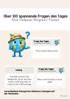 Vorschau - Test - Frage des Tages Klasse 2 - 4 als Ritual - Deckblatt