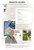 Vorschau - Unterrichtsreihen - Selbstporträts mal anders - Kunst Klasse 3/4 - Pablo Picasso - Deckblatt