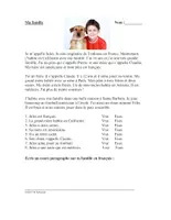 Vorschau - Text - Ma famille Lecture en Français: Meine Familie (Französisch) - Deckblatt