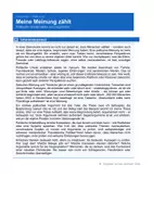 Vorschau - Arbeitsblätter - Meine Meinung zählt – Politische Urteilsbildung - Seite 1