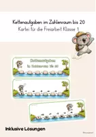 Vorschau - Spiele - Materialpaket Kettenaufgaben für verschiedene Zahlenräume - Seite 1