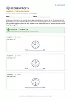 Vorschau - Arbeitsblätter - Uhrzeiten, Mathe, Klasse 2, Die Rechenprofis - Seite 1
