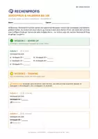 Vorschau - Arbeitsblätter - Verdoppeln und Halbieren bis 100, Mathe, Klasse 2, Die Rechenprofis - Seite 1