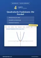 Vorschau - selbst erstellte Cliparts/Grafiken - Kapitel 4 Quadratische Funktionen Selbstlernkurs - Deckblatt