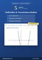 Vorschau - selbst erstellte Cliparts/Grafiken - Kapitel 5 Nullstellen und Vorzeichen Selbstlernkurs - Deckblatt