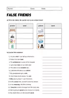 Vorschau - Arbeitsblätter - False Friends: Vocabulary (English) - Seite 1