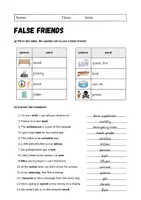 Vorschau - Arbeitsblätter - False Friends: Vocabulary (English) - Seite 2