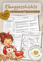 Vorschau - Arbeitsblätter - Klanggeschichte Weihnachtbäckerei, Musik Arbeitsblätter - Deckblatt