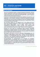 Vorschau - Arbeitsblätter - EU – Chancen und Kritik an der Europäischen Union - Seite 1