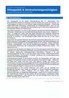 Vorschau - Arbeitsblätter - Klimapolitik, Klimaschutz und Generationengerechtigkeit - Seite 1