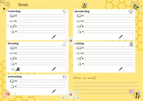 Voorbeeld - Agenda bijtjes - Voorblad