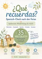 Vorschau - Arbeitsblätter - ¿Qué recuerdas? – 35 Arbeitsblätter Spanisch nach den Ferien | Wiederholung, Lernstandscheck & Diagnose A1/A2 | Sek I ohne Testcharakter - Deckblatt
