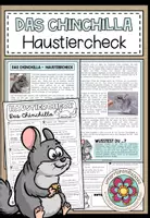 Vorschau - Arbeitsblätter - DAS CHINCHILLA - Haustiercheck - Deckblatt