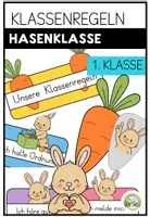 Vorschau - Arbeitsblätter - Klassenregeln 1. Klasse – spielerisch einführen | Hasenklasse - Deckblatt