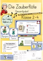 Vorschau - Stundenentwürfe - Die Zauberflöte - Mozart - Unterrichtseinheit mit Stationsarbeit, Miniheft und Präsentation - Deckblatt