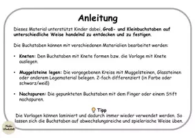 Vorschau - Arbeitsblätter - Materialpaket A a, I i, M m, O o – Kneten, Muggelsteine legen & Nachspuren | Buchstaben lernen - Seite 1