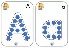 Vorschau - Arbeitsblätter - Materialpaket A a, I i, M m, O o – Kneten, Muggelsteine legen & Nachspuren | Buchstaben lernen - Seite 3