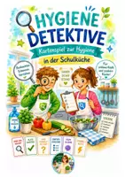 Vorschau - Spiele - Hygiene Detektive - Kartenspiel zur Hygiene in der Schulküche - Deckblatt