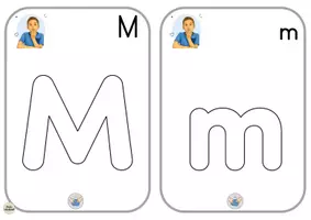 Vorschau - Arbeitsblätter - Buchstabe M m – Kneten, Muggelsteine legen & Nachspuren | Buchstaben lernen - Seite 3