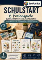 Vorschau - Spiele - Schulstart & Kennenlernen – 6 Ferienspiele | Ferien reflektieren | Klasse 1–6 - Deckblatt