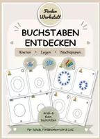 Vorschau - Arbeitsblätter - Buchstabe O o – Kneten, Muggelsteine legen & Nachspuren | Buchstaben lernen - Deckblatt