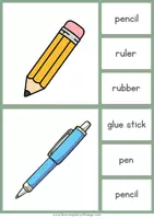 Vista previa - Juegos / Gamificación - School Materials – Peg Cards | British English 🇬🇧 - Portada
