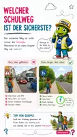 Vorschau - Bildkarten - Tipps zum sicheren Schulweg - QUAPPIZ Kindernews - Seite 1