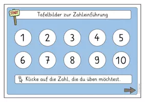 Vorschau - Präsentationen/Tafelbilder - Digitale Tafelbilder zur Zahleinführung 1-10 - Seite 1