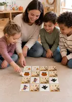 Vorschau - Spiele - Halloween Lernspiele 3er-Set | Wahrnehmungsspiele für Kita & Vorschule | Domino, Paare finden & Was fehlt? | 4–7 Jahre - Seite 1