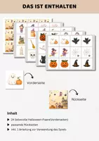 Vorschau - Spiele - Halloween Lernspiele 3er-Set | Wahrnehmungsspiele für Kita & Vorschule | Domino, Paare finden & Was fehlt? | 4–7 Jahre - Seite 2