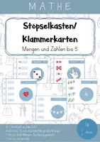 Vorschau - Spiele - Stöpselkasten/Klammerkarten: Mengen & Zahlen bis 5 - Deckblatt