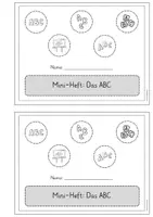 Vorschau - Arbeitsblätter - Miniheft ABC Alphabet Wörter nach dem Alphabet ordnen - Seite 1