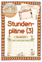 Vorschau - Präsentationen/Tafelbilder - Stundenpläne 3 - verschiedene Klassentiere - Deckblatt