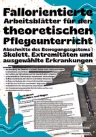 Vorschau - Arbeitsblätter - Abschnitte des Bewegungssystems | Skelett, Extremitäten & Erkrankungen | Fallorientiertes Arbeitsblatt für die Pflegeausbildung - Deckblatt