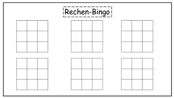 Vorschau - Arbeitsblätter - Rechen-Bingo Mathematik Lernspiel - Deckblatt