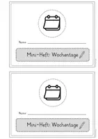 Vorschau - Arbeitsblätter - Miniheft Wochentage Klasse 1/2 - Seite 1