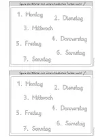 Vorschau - Arbeitsblätter - Miniheft Wochentage Klasse 1/2 - Seite 2