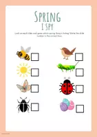 Προεπισκόπηση - Φύλλα εργασίας - Spring I Spy -Presentation + Worksheet -ESL/EFL Ages 6–8 - Εξώφυλλο
