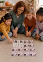 Vorschau - Spiele - Halloween Gedächtnisspiel "Paare finden" | 24 Bildpaare für Kita & Grundschule | Lernspiel 4-8 Jahre - Seite 1