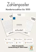 Vorschau - Poster - Zahlenposter bis 1000 Zahlenplakat Hunderterzahlen - Deckblatt
