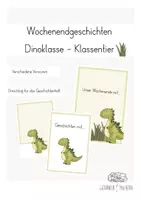 Vorschau - Arbeitsblätter - Dinoklasse Wochenendgeschichten Heftumschlag - Deckblatt