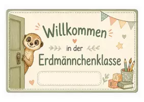 Vorschau - Mal- und Bastelvorlagen - Klassentürschilder Erdmännchenklasse Farbe & Schwarz-Weiß - Seite 3