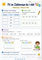 Vorschau - Arbeitsblätter - Fit im Zahlenraum bis 1.000 | Wiederholung Mathematik - Seite 1